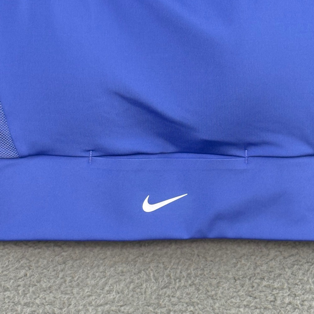 Nike Dri-FIT Womens Sports Bra Blue Neon Yellow Mesh Pockets CJ0708-480 Large - Picture 2 of 9